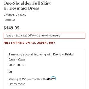 David’s Bridal bridesmaid dress